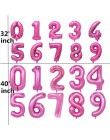16 32 40 pulgadas oro rosa plata láminas con números para Globos fiesta de cumpleaños decoración gas helio número Globos chico G