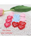 100 Uds tela de satén de esponja de seda pétalos de corazón lindo confeti de boda DIY corazón romántico decorados de tela acceso
