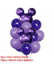 1set Mickey globos de papel de aluminio con cabeza de Minnie Rosa plata 10 "globo de látex de tema de fiesta de cumpleaños fiest