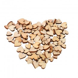 Nuevo 100 Uds creativo rústico madera Corazón de amor de madera adornos de dispersión para mesa de boda manualidades decoración 