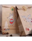 Bolsas de navidad de 13 piezas para tratar a los niños o a los invitados bolsa de regalo con pegatina de árbol de navidad embala
