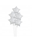 5 uds 18 pulgadas oro plata estrella de papel aluminio globo decoración de Globos para boda Baby Shower niños fiesta de cumpleañ