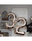 16/32 pulgadas Rosa número plata oro hoja globo decoración de fiesta de cumpleaños dígitos aire Ballon figuras Globos suministro