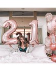 2 piezas 30/40 pulgadas oro rosa hoja número globos de helio Congratulate18 20 25 30 50 años para fiesta de cumpleaños decoració