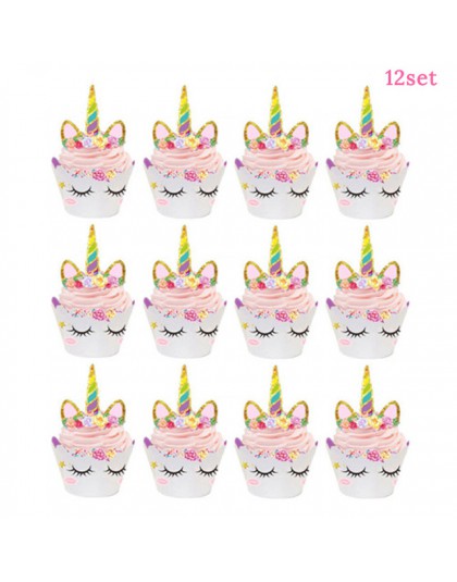Niños cumpleaños decoración del Partido de cuerno de unicornio topper de la torta de banda de pelo de boda bebé ducha partido su