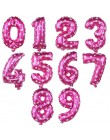 16/32 pulgadas Rosa número plata oro hoja globo decoración de fiesta de cumpleaños dígitos aire Ballon figuras Globos suministro