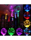 Colorido LED Bobo globo transparente brillante Led globo de helio fiesta de bienvenida para el futuro bebé niños juguete fiesta 