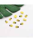 10 Uds escarabajo de madera Artificial dibujos animados Mini siete estrellas mariquita musgo Micro paisaje arte decoración DIY j