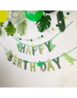 Decoración de fiesta de la selva globos de dinosaurio papel Feliz cumpleaños guirnalda fiesta de bienvenida para el futuro bebé 