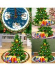1 pieza de alfombra blanca de felpa de piel de árbol de navidad feliz adornos navideños para el hogar Natal faldas de árbol Año 