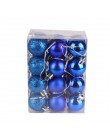 24 Uds Bola de decoración de árbol de Navidad adornos decorativos con forma de bola para colgar para el hogar regalo de decoraci
