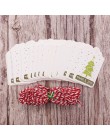 50 unids/lote Feliz Navidad DIY etiquetas de regalo únicas de la alegría al mundo etiqueta pequeña tarjeta opcional cadena DIY e