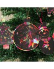Our warm 24 Uds Magic Color Scratch adornos de Navidad bonitos colgantes de papel decoración de árbol de Navidad suministros par