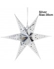 1 pieza de decoración de Año Nuevo 60cm 24 ''colgante de Navidad farol de papel de estrella adornos de Navidad Festival decoraci