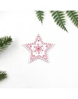 12 unids/lote DIY colgantes de madera impresos en blanco y rojo para Navidad adornos para niños regalos de navidad adornos de ár