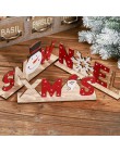 Decoraciones de Navidad 2019 para el hogar letras de madera Santa Claus adornos Navidad hogar cena Mesa decoración Navidad Año N