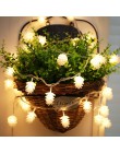 Decoraciones de Navidad para el hogar cálido cono de pino blanco cuerda luz lámpara Navidad 2019 decoración de Año Nuevo 2020 or