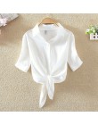 Nueva camisa de las mujeres 2019 Blusa de manga corta Mujer verano camisa blanca Mujer Camisas Casual Tops playa Oficina Blusas 
