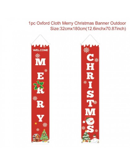 Huiran Feliz Navidad pórtico signo decorativo puerta Banner adornos navideños para el hogar adornos colgantes de Navidad 2019