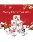 Regalos de Año Nuevo 22 m/rollo Santa Claus Reno Navidad papel higiénico adornos navideños para el hogar Natale Noel Navidad 201