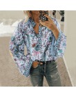 Laamei 2019 mujeres bohemias ropa más tamaño Blusa camisa Vintage estampado Floral Tops señoras blusas Casual Blusa femenina