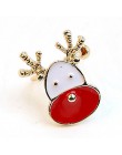 Regalo de Año Nuevo Santa Claus ciervo ciruela Bola de terciopelo blanco cristal rojo gota pendiente pendientes colgantes largos