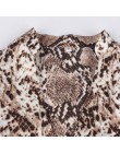 Blusa y camisa de manga larga con estampado de Animal de serpiente informal talla grande cuello en V blusas de mujer de moda de 