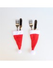 10 Uds. Vajilla decorativa navideña tapas navideñas cubiertos soporte conjunto de tenedor y cuchillo cuchara bolsillo decoración