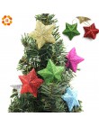 6 unids/lote 5CM DIY Gillter estrellas adornos colgantes de Navidad DIY Craft Kids regalo ornamento de árbol de Navidad decoraci