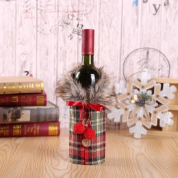 Año Nuevo 2020 botella de vino de Navidad cubierta de polvo de Santa Claus bolsas de regalo Navidad Noel decoraciones para la me