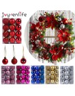 24 piezas adornos de bolas de árbol de Navidad decoraciones DIY fiesta de Navidad 3cm bolas adornos colgantes decoración de Navi