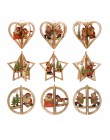 3 unids/lote colgantes de madera impresos de varios estilos adornos de madera regalos de artesanía de madera DIY adornos colgant