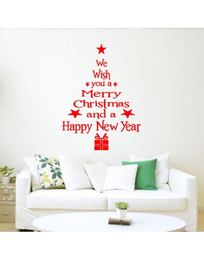 Te deseamos una feliz Navidad y un feliz año nuevo pegatina de pared pegatinas de ventana adornos de Navidad adornos navideños p