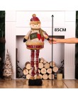47cm retráctil Santa Claus de Navidad/muñeco de nieve muñecas de pie estatuilla de Navidad adornos de árbol de Navidad niños reg