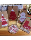 100 unids/lote Etiqueta de papel Kraft Feliz Navidad adornos de Navidad decoraciones para árboles de Navidad para el hogar Faovr