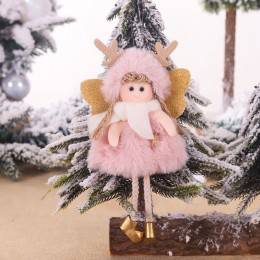 Linda muñeca de La felpa de la muchacha del Ángel Navidad adorno colgante de árbol de Navidad adornos colgantes exhibición de la