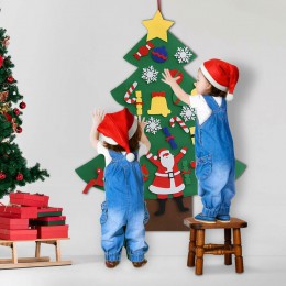 Árbol de Navidad DIY árbol de Navidad 3D fieltro niños cálido decoración de Navidad adornos de Navidad Año Nuevo regalos puerta 