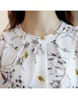 2018 Blusa de gasa con estampado Floral para mujer elegante blusa de hombro abierto mujer Ete Tallas grandes mujer Tops 825C 30