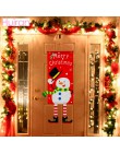Huiran 2019 Navidad muñeco de nieve alce Santa Claus tela colgante bandera Feliz Navidad decoraciones para el hogar adornos de N
