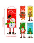 Huiran 2019 Navidad muñeco de nieve alce Santa Claus tela colgante bandera Feliz Navidad decoraciones para el hogar adornos de N