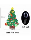 1set DIY fieltro árbol de Navidad adornos Navidad decoraciones para el hogar Natal Kerst Nuevo Año 2020 regalo para niños navida