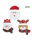 3 unids/set decoraciones navideñas para el hogar muñeco de nieve cubertería bolsas Navidad Santa Claus cocina mesa de comedor cu