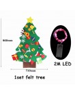 1set DIY fieltro árbol de Navidad adornos Navidad decoraciones para el hogar Natal Kerst Nuevo Año 2020 regalo para niños navida