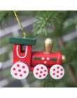 6 unids/set decoraciones navideñas de madera pintadas cabezas de tren dibujos animados Año Nuevo Ventana de escaparate árbol de 