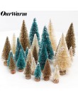 Miniárbol de Navidad de fibra de Sisal de 8 Uds., 3 colores, nieve helada, pequeño Pino, bricolaje, decoración de escritorio, ad