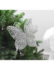 NICEXMAS 6 uds mariposa de Navidad 3 "/8cm decoraciones de Navidad adornos de árbol de Navidad decoraciones de fiesta de boda