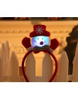 Adorable Navidad Santa Reno muñeco de nieve oso luz LED cinta para el cabello iluminación doble cabeza decoración de Navidad roj