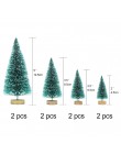 Miniárbol de Navidad de fibra de Sisal de 8 Uds., 3 colores, nieve helada, pequeño Pino, bricolaje, decoración de escritorio, ad