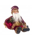 Feliz Navidad Santa Claus sentado muñeca tela Navidad muñeca decoración de navidad niños muñeca niños regalo para el ornamento d