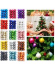 24 unids/lote 30mm Bola de decoración de árbol de Navidad adornos decorativos con forma de bola para colgar para el hogar regalo